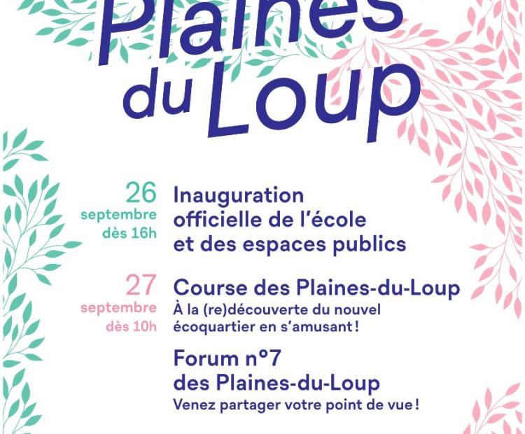 Inauguration officielle des espaces publics du quartier des Plaines du Loup